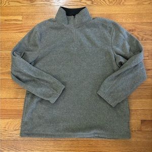 Croft & Barrow Pullover Men’s Large Gray Fleece Half Zip Jacket Casualwear